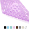 Non-slip Bath Mat Diamond Cut Bathtub Mats With Drain Holes And Suction Cup 88 x 40cm(Transparent Purple)