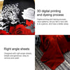 3D Jacquard Weave Bedding Cover + Pillow Case, Size:CN Queen Size(AB Blactk Cat)