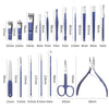 Stainless Steel Nail Clipper Nail Art Tool Set, Color: 18 PCS/Set (Blue)