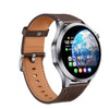 WS-26 1.52 inch IP67 Sport Smart Watch Support Bluetooth Call / Sleep / Blood Oxygen / Heart Rate / Blood Pressure Health Monitor, Leather Strap(Silver)