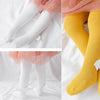 Spring And Autumn Children Tights Baby Knitting Pantyhose Size: L 2-4 Years Old(Yellow)
