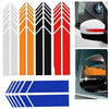 10 PCS Simple Rearview Mirror Car Stickers Rearview Mirror Personality Scratches Reflective Car Stickers(Black)
