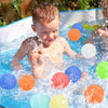 Summer Water Balloon Water Fight Kids Interactive Quick Fill Reusable Silicone Water Balloon(Blue Green)