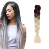 Fashion Color Gradient Individual Braid Wigs Chemical Fiber Big Braids, Length: 60cm(22 Brown+Beige)