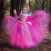 Girls Dress Halloween Cosplay Sleeping Beauty Princess Dresses Christmas Costume Party Children Kids Clothing, Size:120cm(Pink)