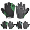BOODUN 1408 4D Silicone Shock Absorbing Half Finger Breathable Bicycle Outdoor Riding Gloves, Size:L(Black and Blue)
