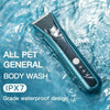 Waterproof Dog Clipper, Quiet Pet Shaver, USB Rechargeable (Blue)