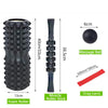 4pcs/set Crescent Hollow Foam Roller Yoga Column Set Fitness Muscle Relaxation Massager Set(33cm Black)