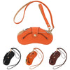 Portable Anti-Scratch And Wear-Resistant PU Leather Eyeglasses Bag Sunglasses Storage Case, Style: Neck Strap+Handle Model Orange