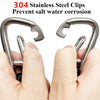 Pier Stainless Steel Clamp Boat Rope Accessories PWC Built-In Buffer Kayak Mooring Cable(Black)