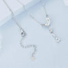 S925 Sterling Silver Platinum Plated Moonfall Star River Tassel Necklace(BSN380)