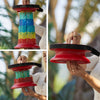 Outdoor Portable Lotus Heightened Folding Telescopic Stool(Red)