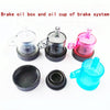 2 PCS Motorcycle Modification Accessories Off-Road Vehicle Large Displacement Straight Pump Transparent Oil Cup Brake Pump Modified Oil Pot(Oblique Black)