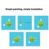132 in 1 DIY Tent Toy Assembling Play House DIY Children Tent Building Toy(  Square-Blue)