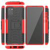 For Galaxy Note 10 Lite Tire Texture Shockproof TPU+PC Protective Case with Holder(Red)