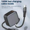 LDNIO Q408 100W GaN USB+3 USB-C / Type-C Interface Charger with 1m 100W USB-C / Type-C to USB-C / Type-C Data Cable, Plug Type:EU Plug(White)