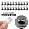 1000pcs Rotary Headphone Cable Clip Clamp Holder Mount Collar Clothes(Black)