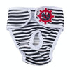 Dog Hygiene Pants, XL, Black & White Stripes, 45-50cm Waist
