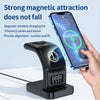 YP-HY05 15W 5 in 1 Magnetic Multifunctional Wireless Charger with Clock (White)