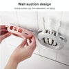 Wall-mounted Bathroom Wall Hanging Rack Creative Couple Suction Cup Toothbrush Shelf Holder(Pink)