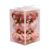 12pcs/pack 4cm Christmas Ball Special Shape + Glitter + Bright Set(Rose Gold)