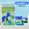 6086-6 Snow Lotus Childhood Memory Ice-Cream Series Micro-Particle Building Block Toys Birthday Gift