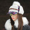 Winter Outdoor Warm Lattice Bomber Hat for Women, Hat Size:M56-58cm(Rose Red)