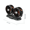 F621 Car Rotatable Turntable Silent Car Double Head Fan, Model: USB