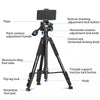 QingZhuangShiDai Q111H Aluminum Alloy Mobile Phone Camera Photography Tripod(Black)