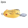 2 PCS HENGJIA Lure Sequins Double Hook Thunder Frog, Specification: 4.2cm 8g(Yellow Black Stripes)