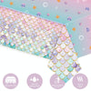 9 In 1 Fish Scale Mermaid Birthday Party Supplies Tissue Paper Plate Cutlery Set(16 People Suit)