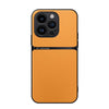 For iPhone 13 Pro Litchi Leather Magnetic Full Coverage Shockproof Phone Case(Yellow)
