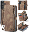 For Samsung Galaxy S25+ 5G CaseMe 008 Detachable Multifunctional Leather Phone Case(Brown)