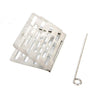 Stainless Steel Folding Barbecue Net  Portable BBQ Picnic Accessories, Size:S 15x10.3CM