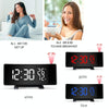 Three-color Projection Radio Alarm Clock USB Digital Alarm Clock Thermometer & Hygrometer