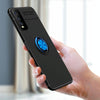 For VIVO Y20 Metal Ring Holder 360 Degree Rotating TPU Case(Black+Blue)