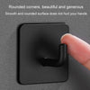 2pcs Stainless Steel Hooks Kitchen Bathroom Storage Behind Door Hooks With Adhesive, Style: Square Black