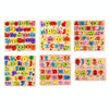 Baby Kids Wooden Puzzles Toys Educational Jigsaw Board Puzzle Toys Cognitive Plate(Capital Letter)