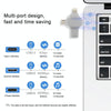 4 in 1 128GB USB 3.0 + 8 Pin + Mirco USB + USB-C / Type-C Dual-use Flash Drive with OTG Function