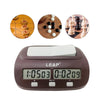 LEAP PQ9907S Chess Clock International Chess Go Clock(Wine Red)
