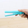 Mini Hair Straightener Ceramic Tourmaline Plates Curler(Blue)