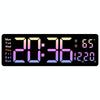 5526 LED Digital Display Electronic Wall Clock Multifunctional Countdown Alarm Clock(A Pink)