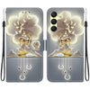 For Samsung Galaxy A25 5G Crystal Texture Colored Drawing Leather Phone Case(Sika Deer)