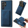 For Samsung Galaxy S25 Ultra 5G Retro Leather Card Bag Magnetic Phone Case(Blue)