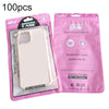 100PCS Phone Case Plastic Self-Sealing Pearl Packaging Bags, Size: 12x21cm (Pink)
