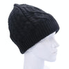 Wavy Textured Knitted Bluetooth Headset Warm Winter Beanie Hat with Mic for Boy & Girl & Adults(Black)