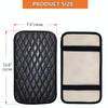 Glitter Car Center Console Cover Mat PU Leather Car Armrest Cover 32x19cm(Black)