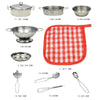 101 Kids Play House Simulation Stainless Steel Tableware Toys Kitchen Early Learning Enlightenment Toy