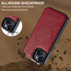 For iPhone 15 Plus / 14 Plus LC.IMEEKE L5 Series Detachable RFID Card Bag Magsafe Phone Case(Red)