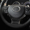 Car Carbon Fiber Steering Wheel Decorative Sticker for Lexus IS250 2013-, Left Drive